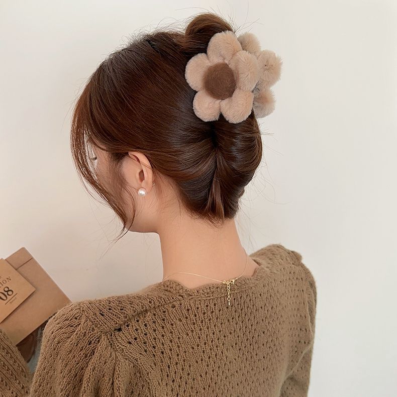 Plush Barrettes Women's High Sense