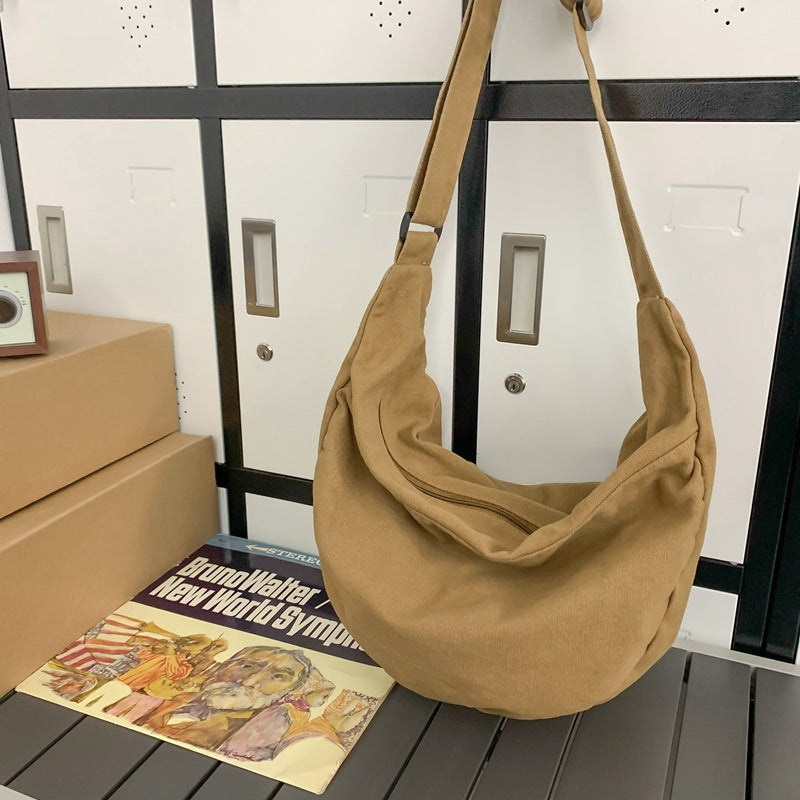 Trendy Large Capacity Dumpling Messenger Student Versatile Shoulder Bag