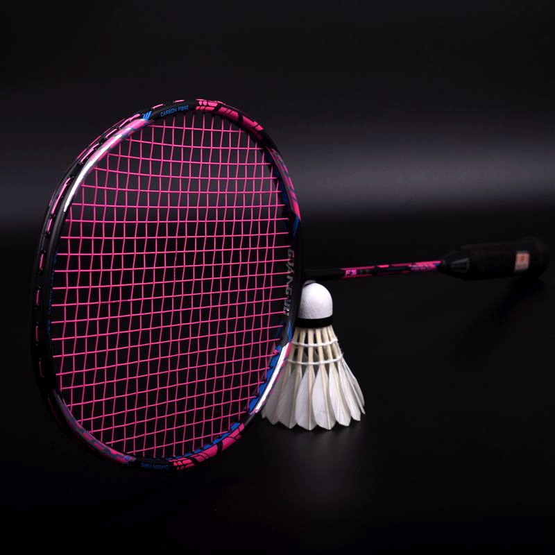 Offensive Badminton Racket With Secondary Reinforcement Of 32 Pounds Of Carbon Fiber