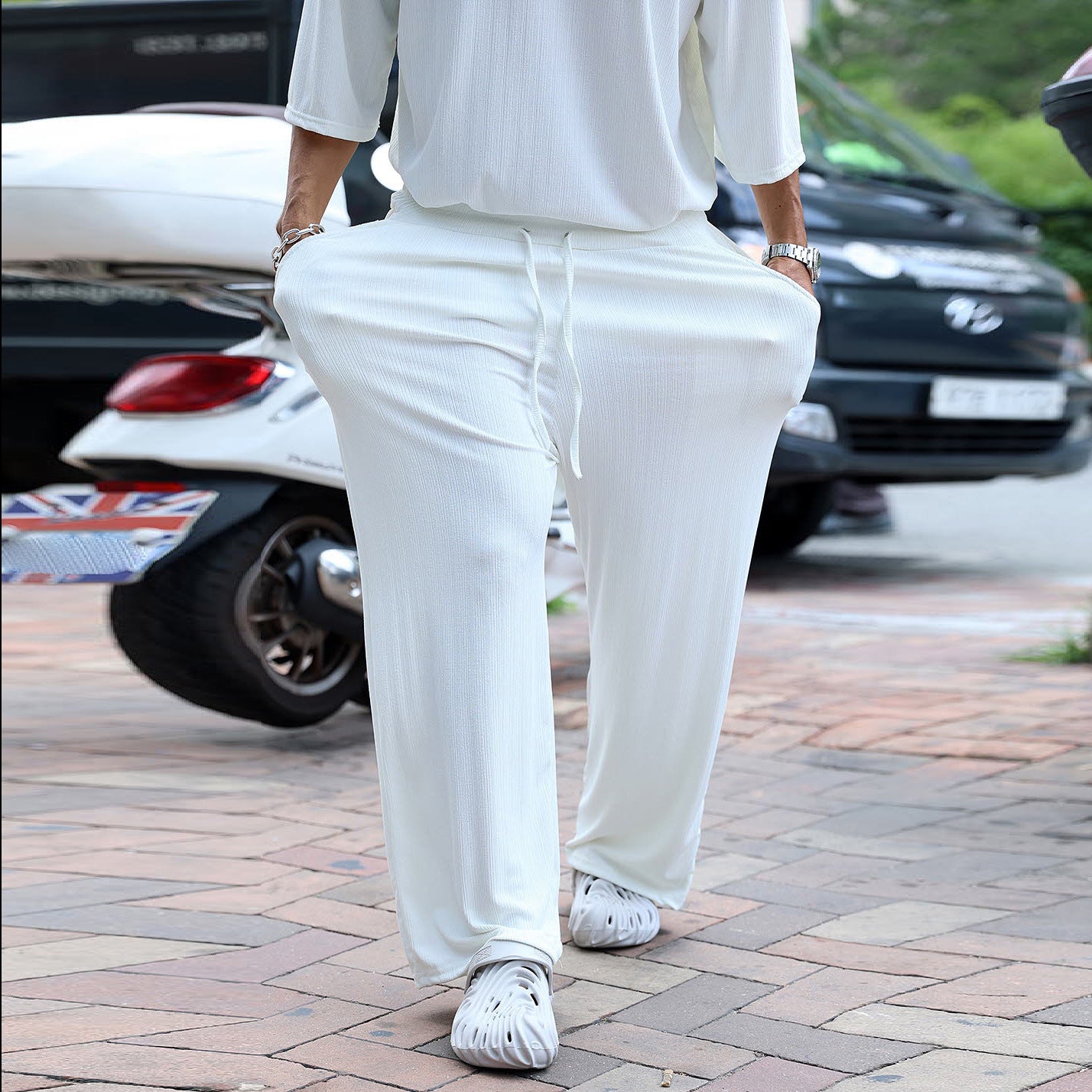 Men's Autumn Casual Long Sleeve Pants Knitting Suit