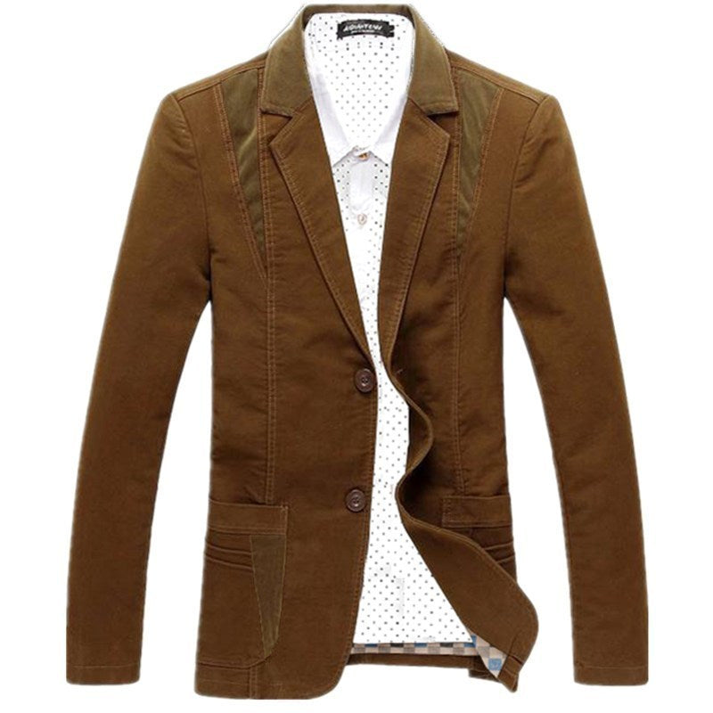 Men's Korean Slim Fitting Cotton Suit