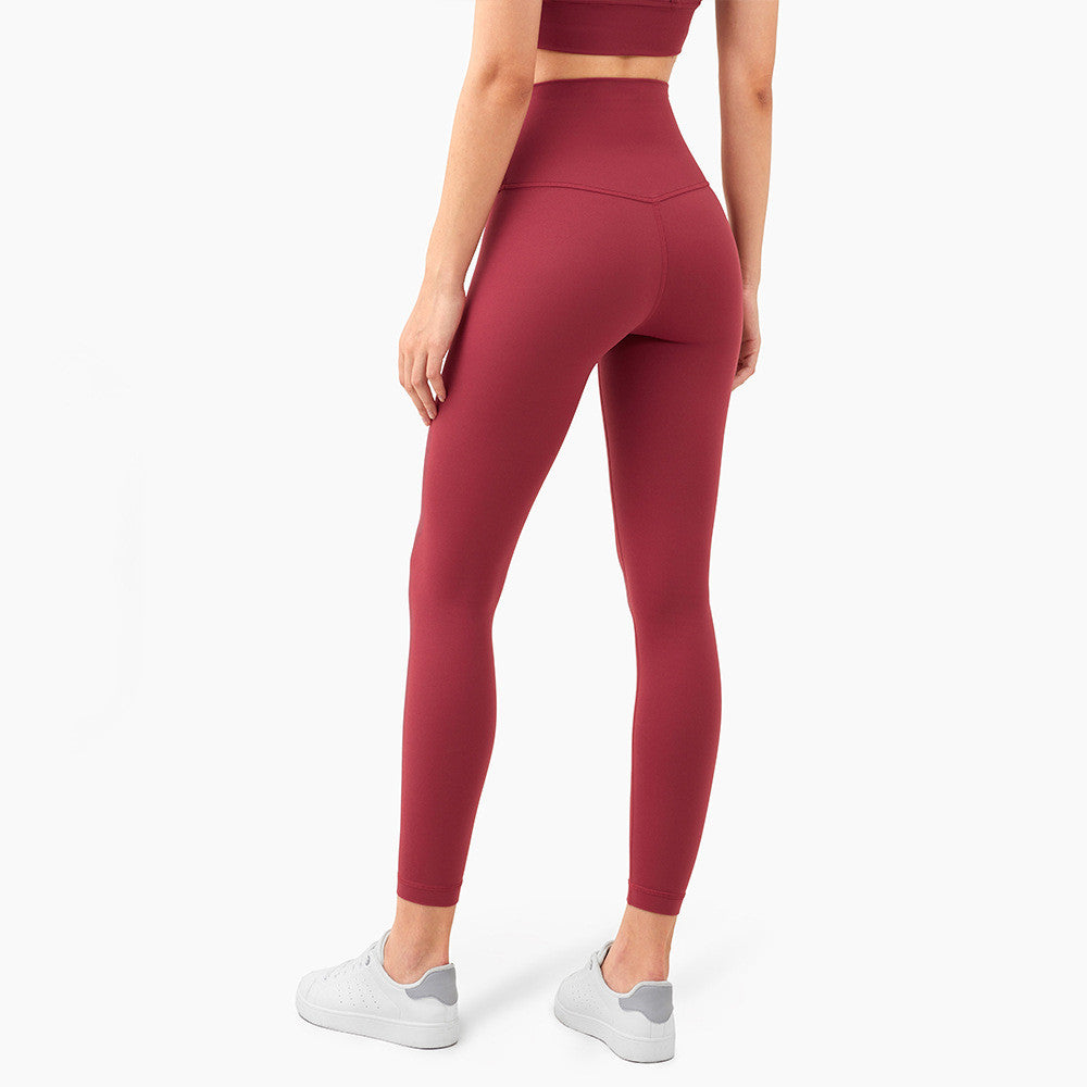 Yoga Pants Skin-friendly Nude High-waisted Peach Hip-lifting Tights Fitness Pants Women