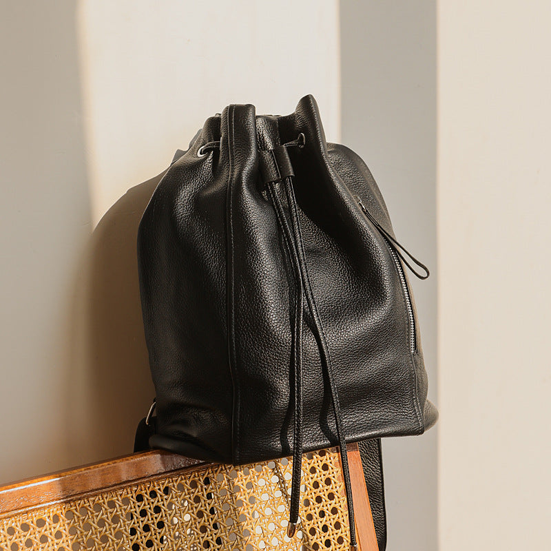 Women's Retro Genuine Leather Backpack Top Layer Cowhide