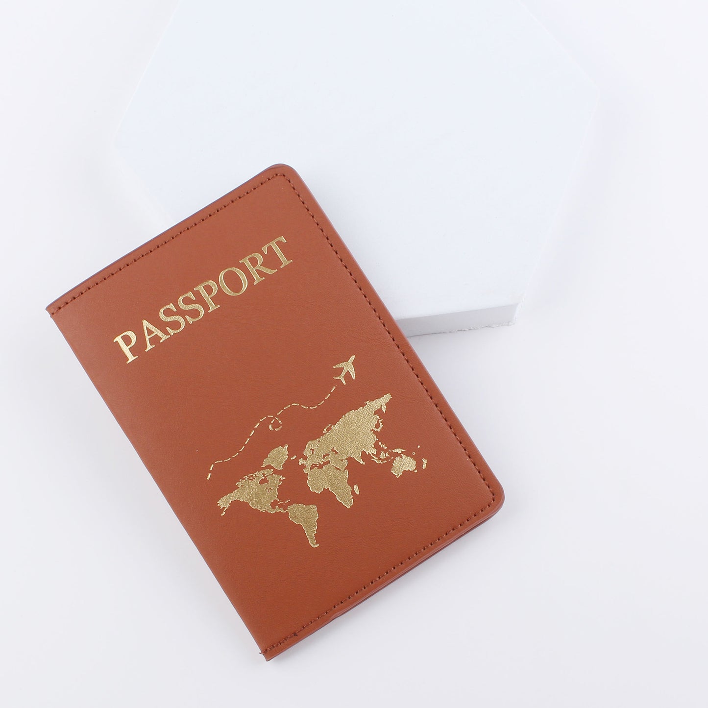 Leather Passport Holder Gift Travel Document Case Passport Protector