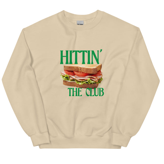 European American Fashion Floral Print Crew Neck Hittin Club Sandwich Sweatshirt
