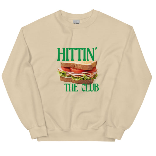 European American Fashion Floral Print Crew Neck Hittin Club Sandwich Sweatshirt