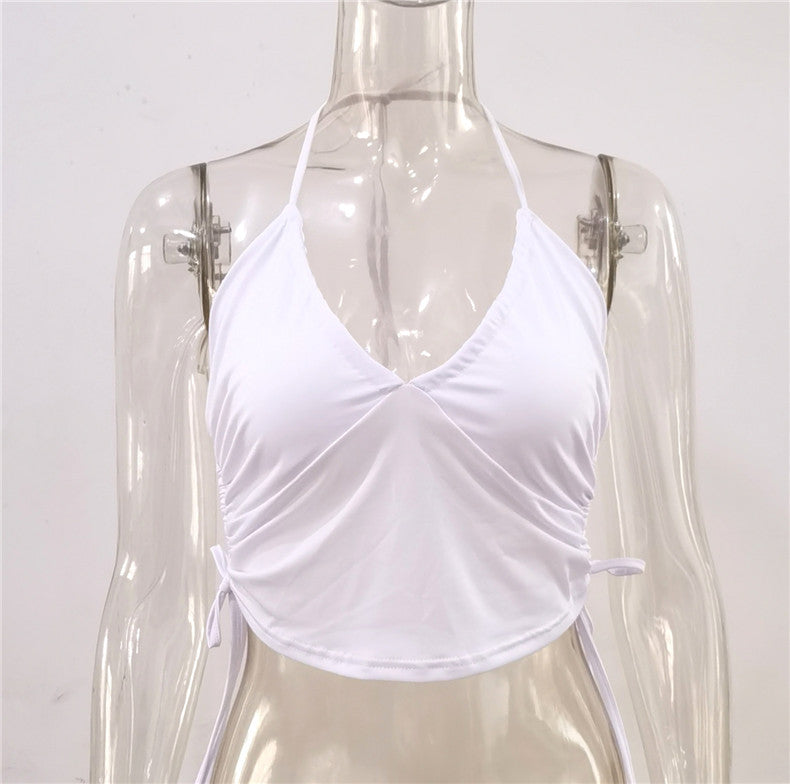 Women's Top Suspenders Halter Neck U Neck