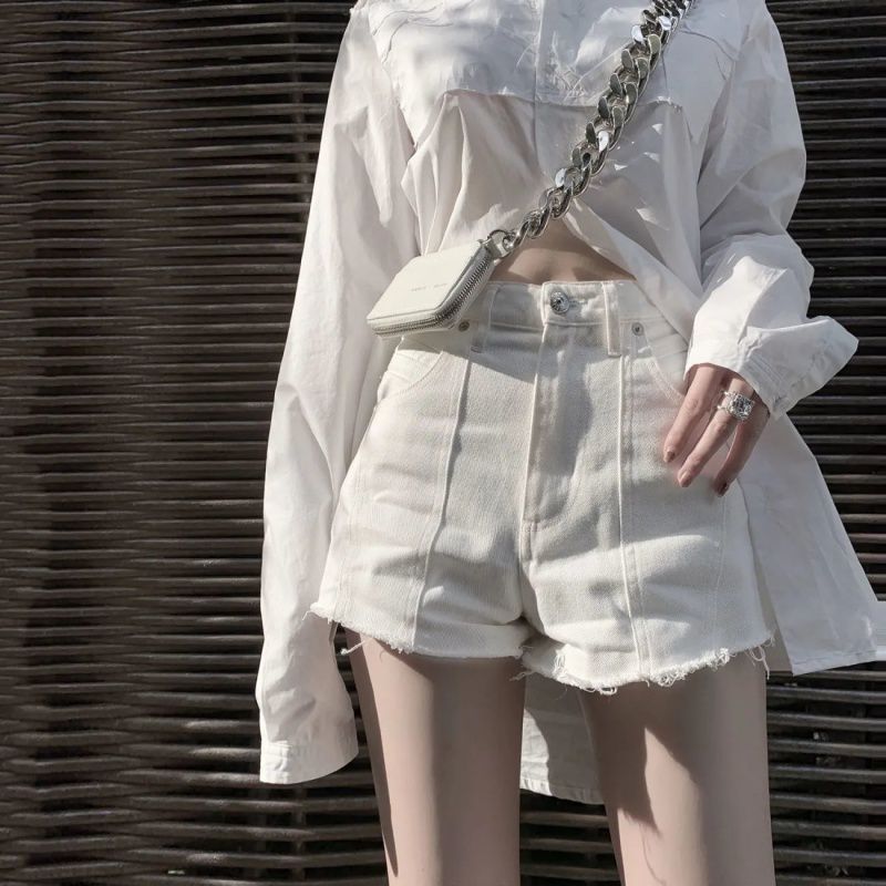 Women's Fashion High Waist Thin And Tall A-Line Shorts
