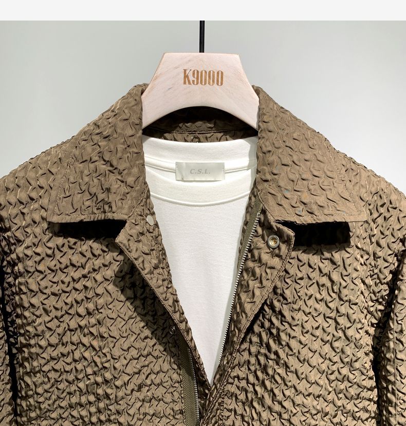 Simple Fashion Polo Collar Loose New Long-sleeved Coat