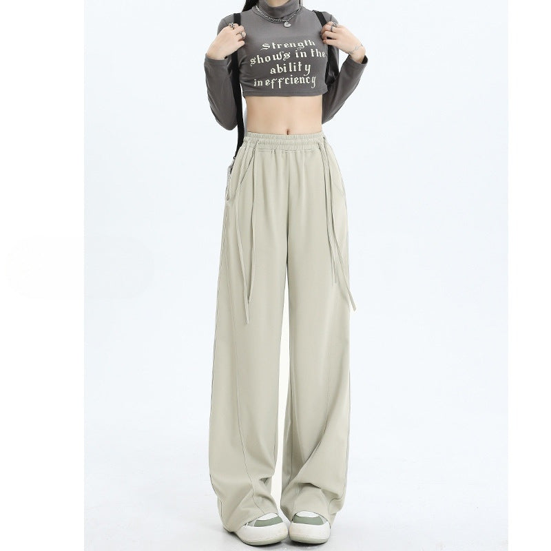 Waist Leisure Cargo Straight Wide Leg Track Sweatpants Jazz Dancing Pants
