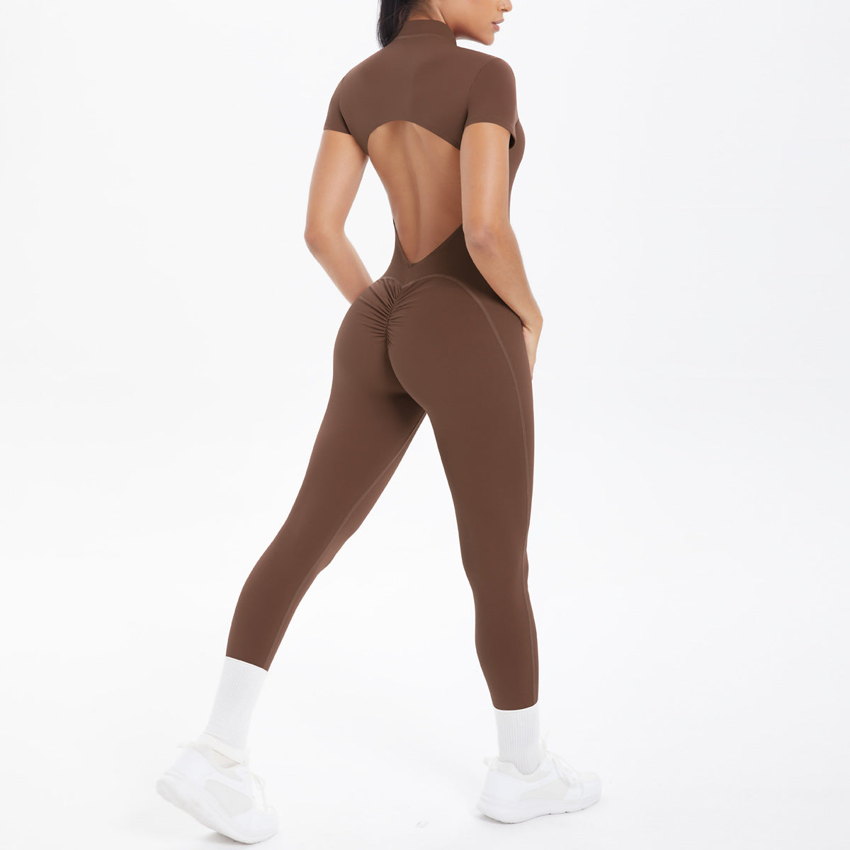 Women's European And American Skinny Hollow-out Short Sleeve Rompers