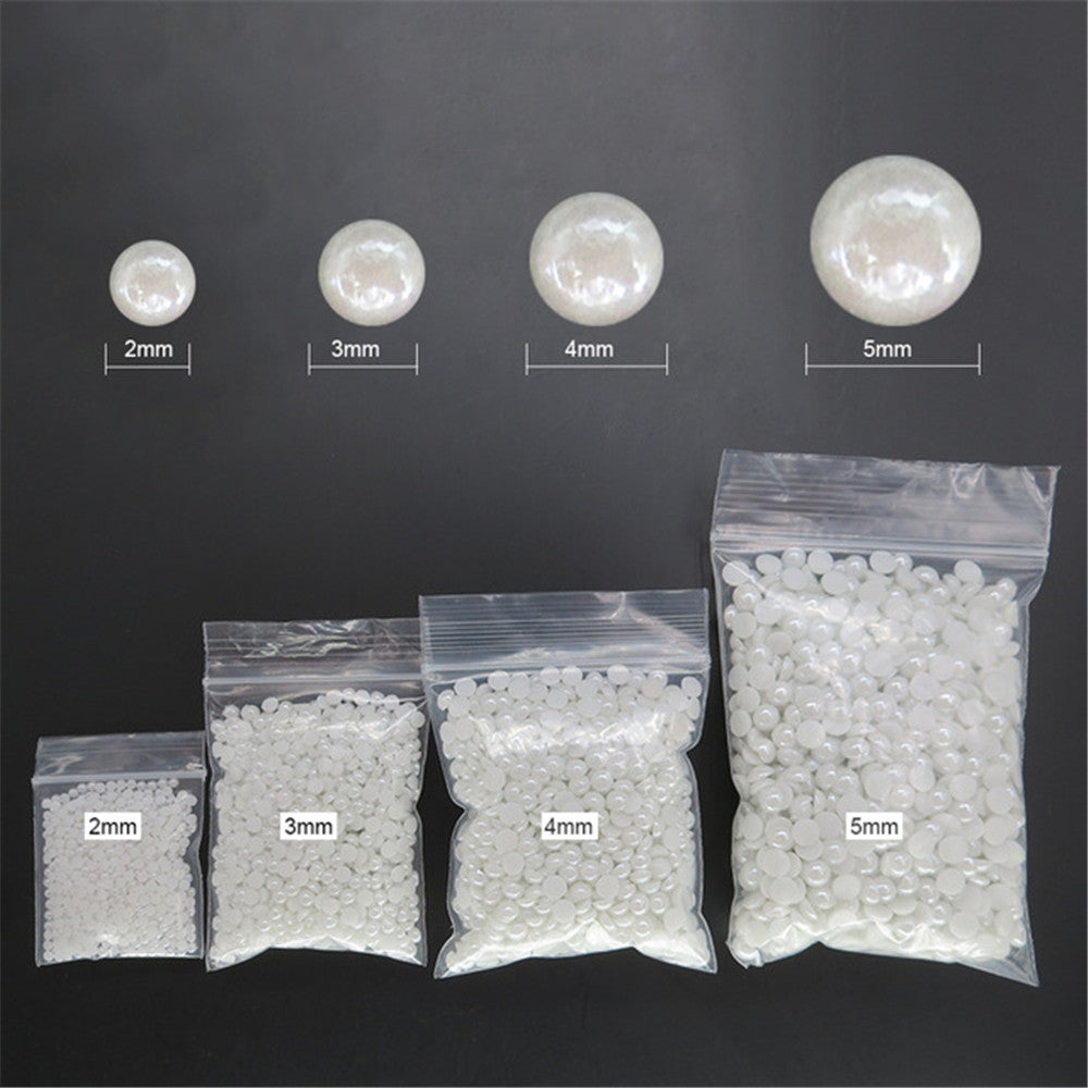 Plastic Flat Bottom Semicircle Pearl