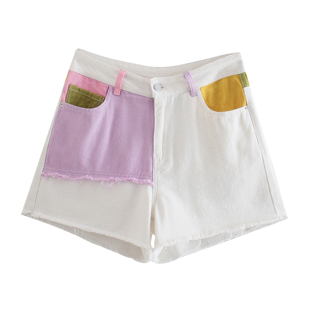 Cross-border Wholesale Amazon New Color Patchwork Casual Shorts
