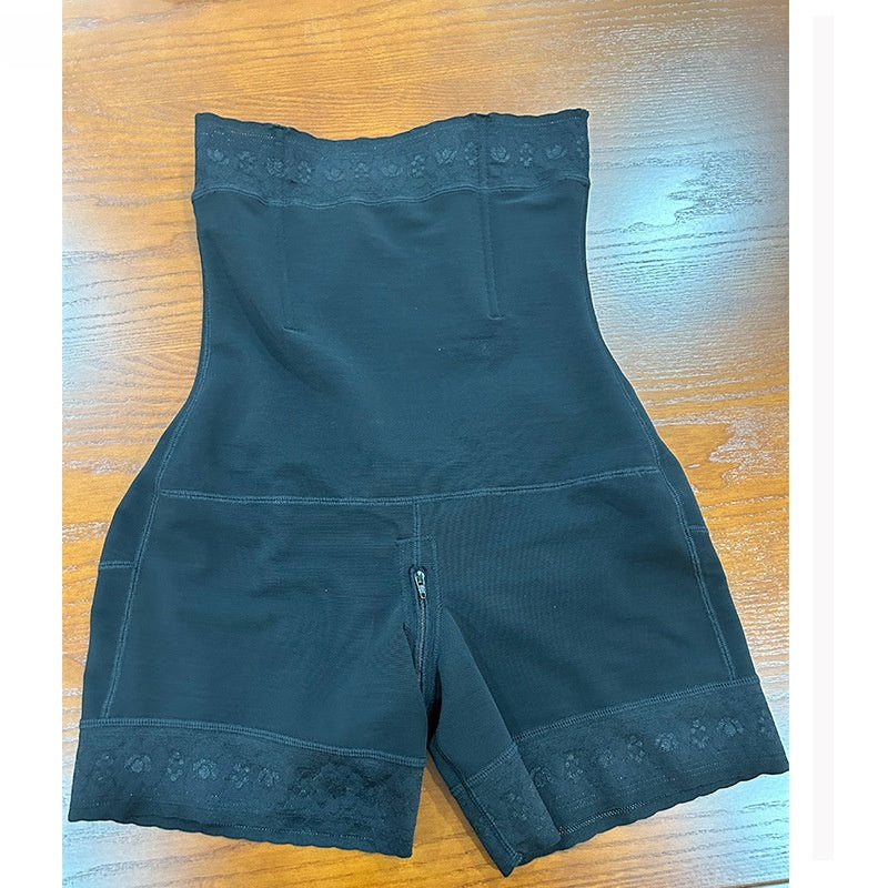 Women's One-piece Waist Trimming High Waist Lace Non-slip Waist-tight Slimming Hip Raise Body Shaping Belly Pants