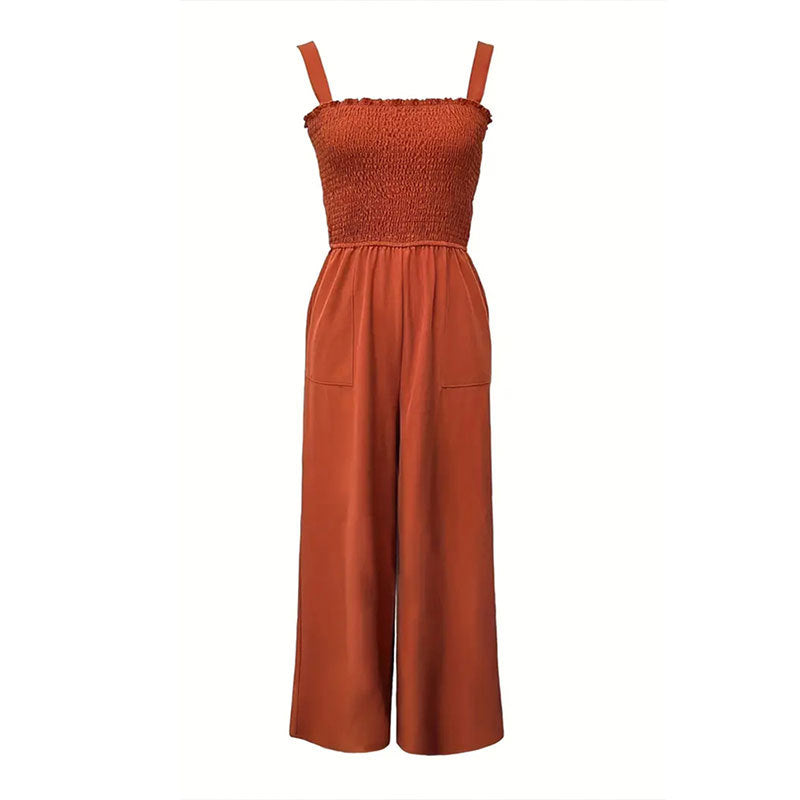 Jumpsuit med lige ben og brede ben til kvinder