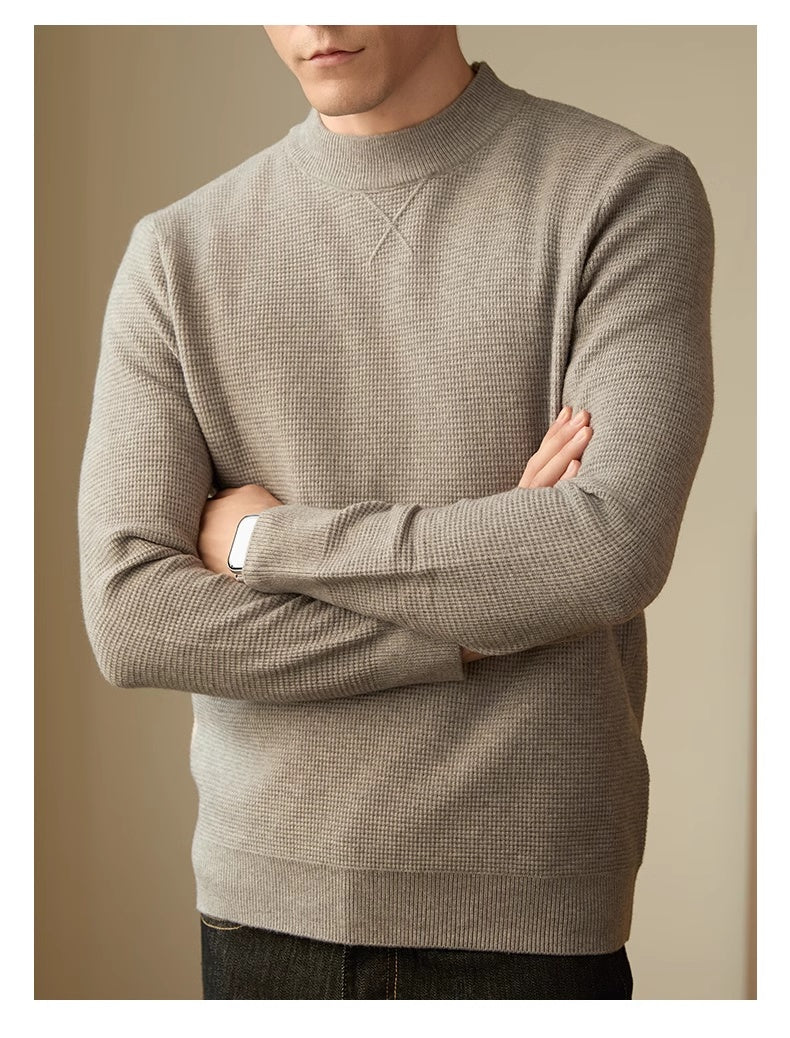 Men's Thickened Long-sleeved Round Neck Simple Casual All-match Sweater