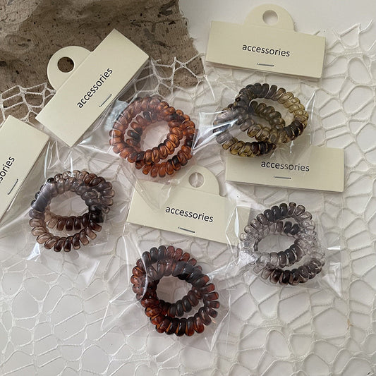 Women's Summer High-end Telephone Cord Hair Rope Set