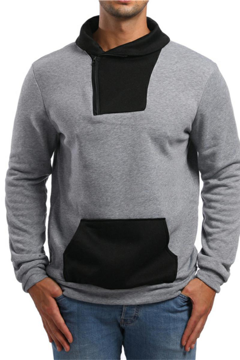 Men's Casual Color Matching Pullover Sweater