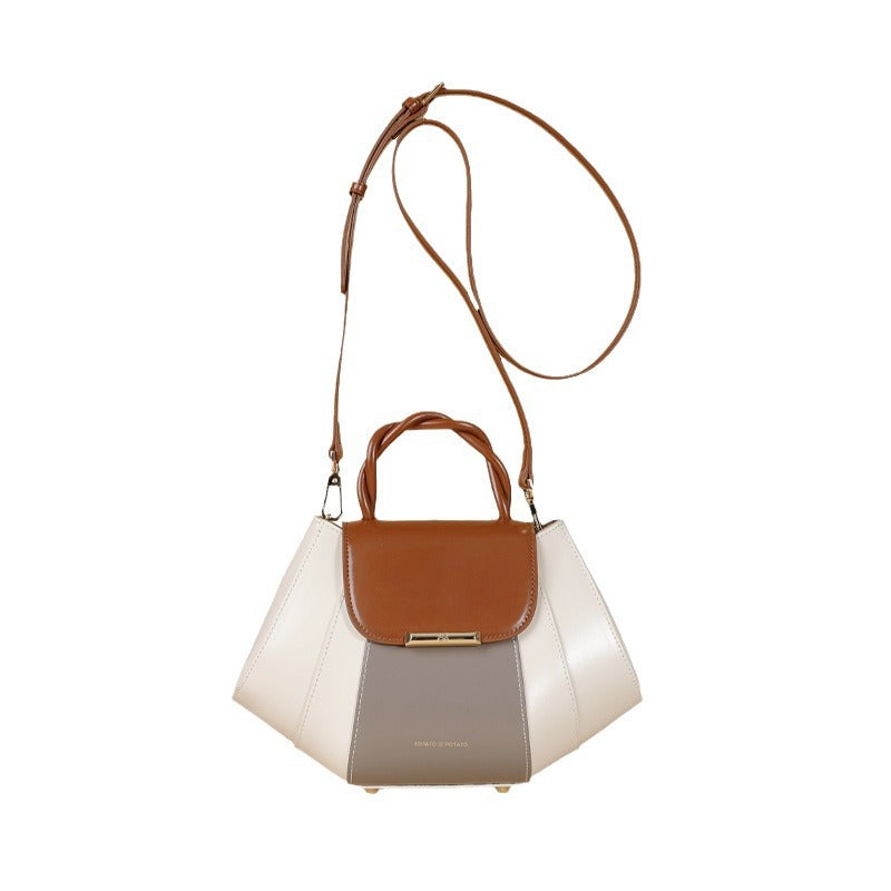 Crossbody Shell Bag Exquisite Contrast Color Women's Fashion All-matching