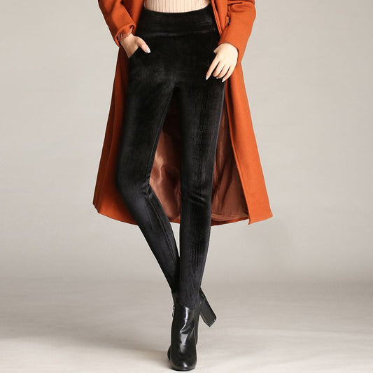 Women's Outer Wear Winter New Thick Cotton Trousers