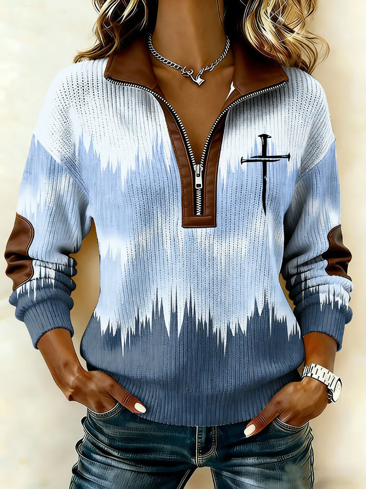 Casual Half-zip Pullover Hoodie