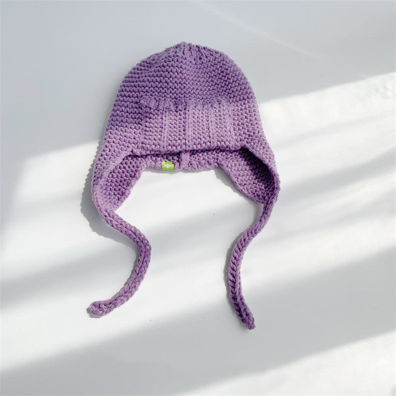 Wind Proof Ear Protection WoolWomen Solid Color