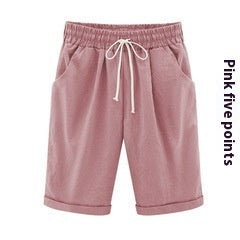 Women's five-point wide-leg pants