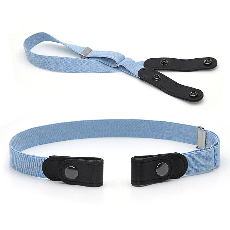 Jeans Belt Seamless Elastic Without Buckle All-match Lazy Belt
