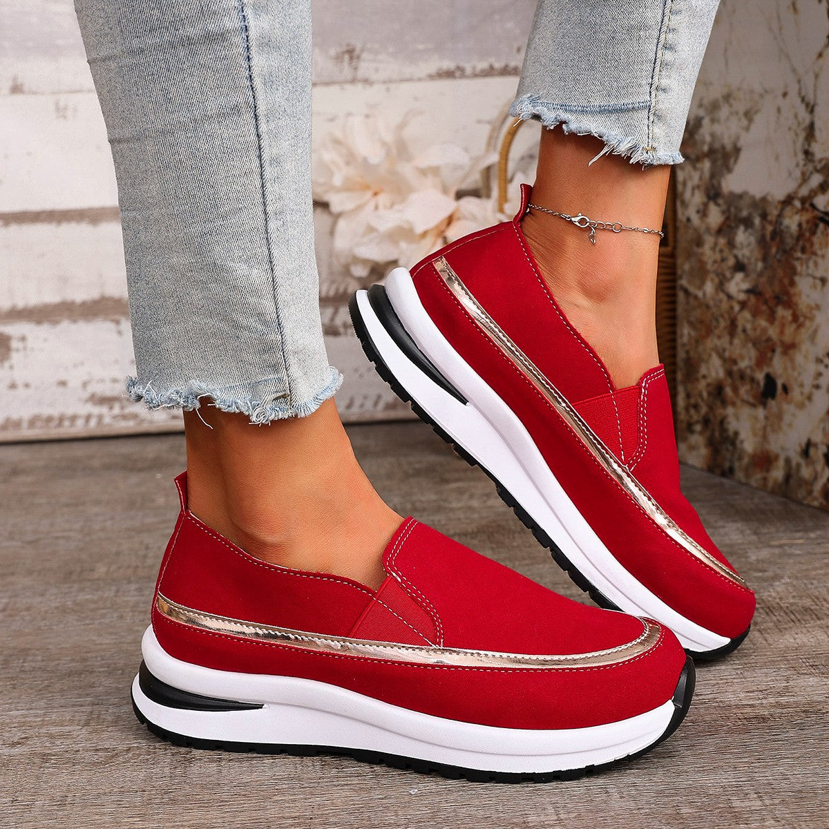 Autumn And Winter New Platform Soft Leather Soft Bottom Women's Shoes