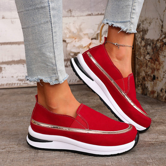 Autumn And Winter New Platform Soft Leather Soft Bottom Women's Shoes
