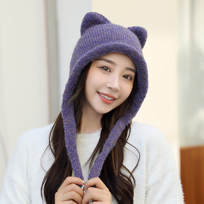 Women's Fashion Warm Cat Ears Woolen Hat