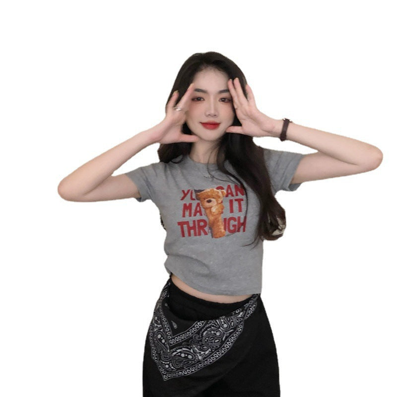 High-waisted Slim-fit Versatile Midriff-baring Top