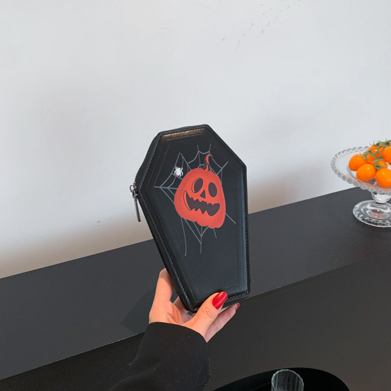 Halloween Cross Coffin Bag Fashion Retro Coin Purse