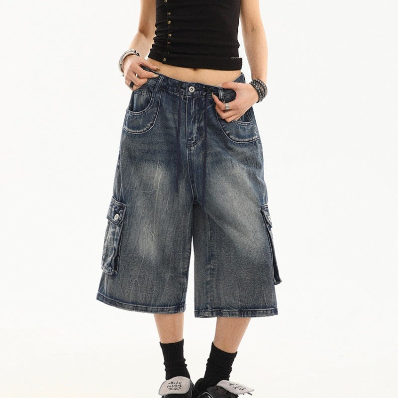 Womens Relaxed-fit Straight-leg Pants With Multiple Pockets In An American Style