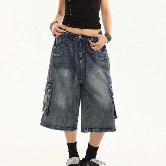 Womens Relaxed-fit Straight-leg Pants With Multiple Pockets In An American Style