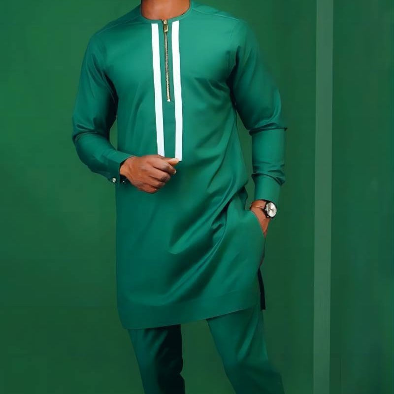 Men's Suit Digital Top And Trousers 2-piece Set
