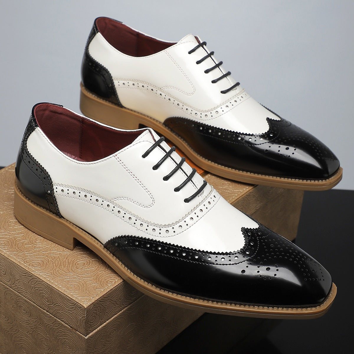 Men's British-style Business Formal Pointed-toe Lace-up Casual Shoes