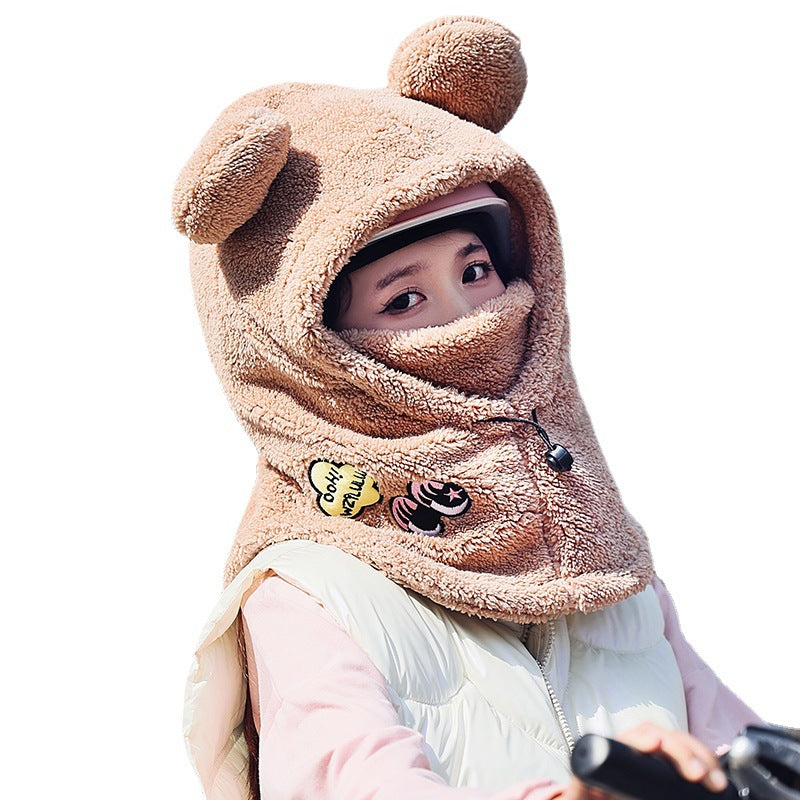 Winter New Outdoor Riding Warm Face Mask Windproof Helmet Cap