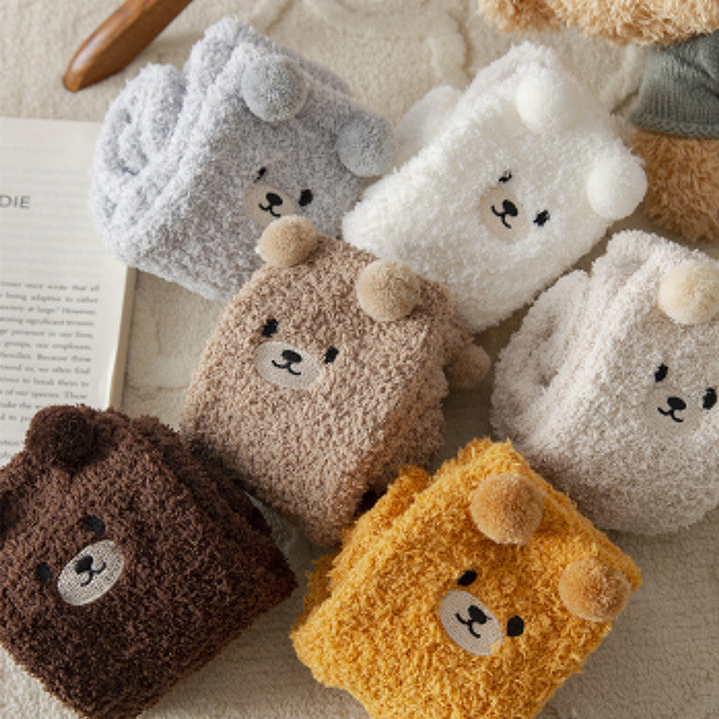 Plush Socks Female Plus Velvet Thickened Warm Month Socks