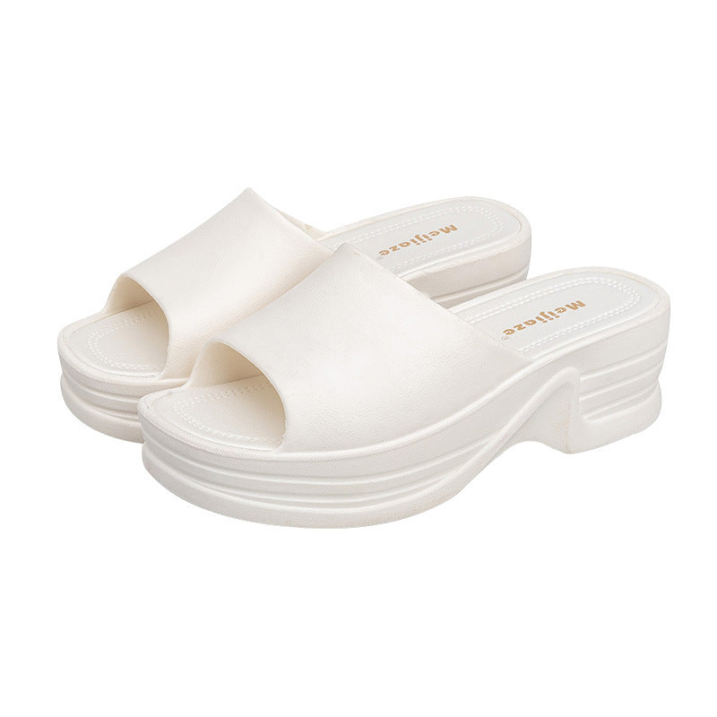 Platform Slippers Female Summer Waterproof Non-slip Rain Boots