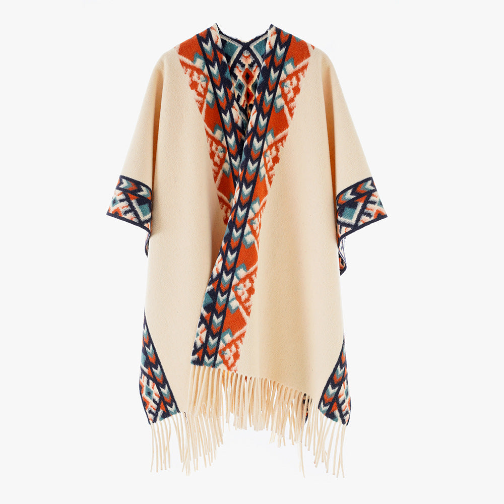Travel Cloak Cashmere-like Double-sided Outer Scarf