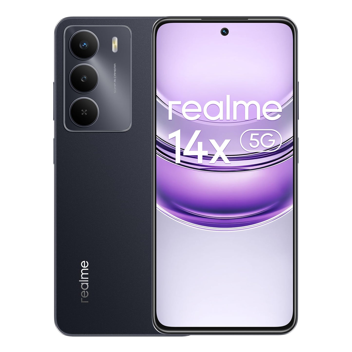 realme Smartphone 14 x 5G 128 GB 6 GB kol svart