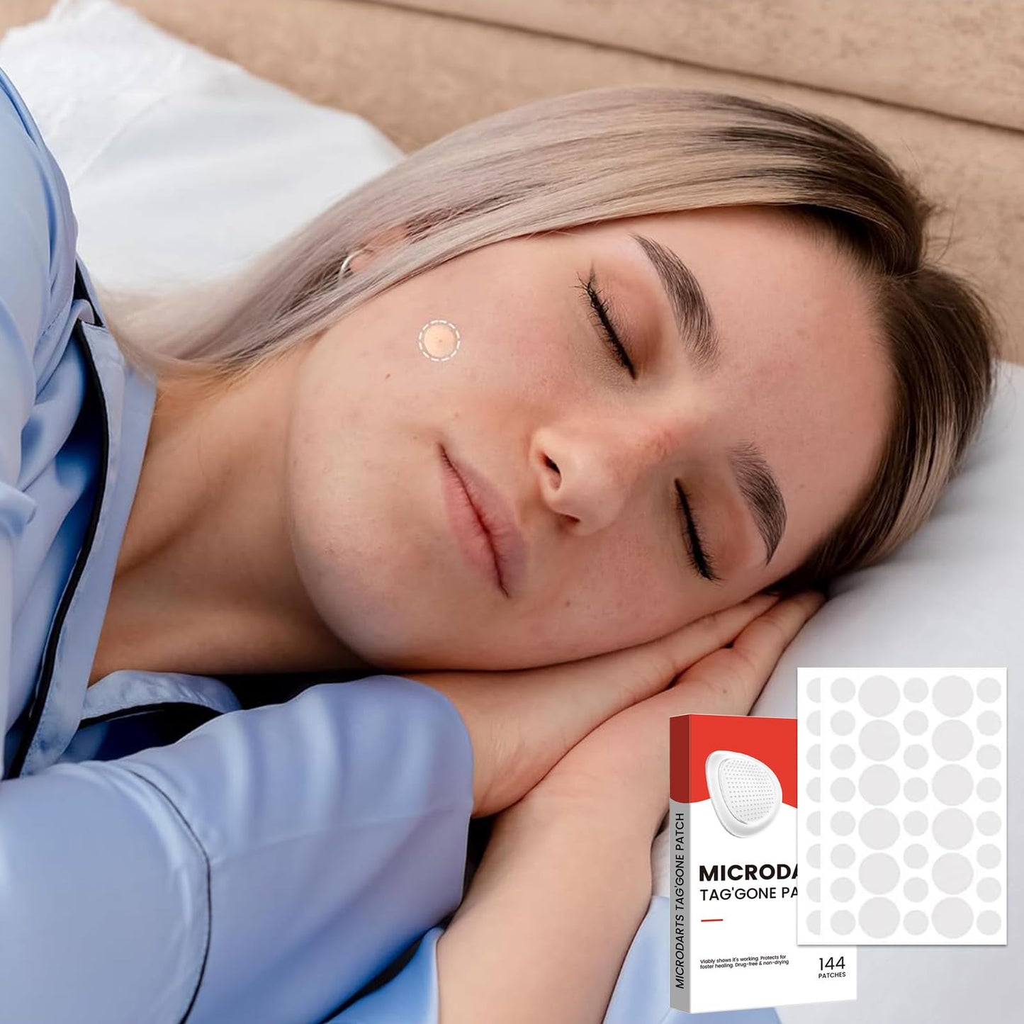 SHUOHONG 144 stycken Acne Patch Hydrokolloid Acne Patches Korn, Pimple Teolja Patches, osynliga fläckar, ansiktsbehandling, lämplig för alla hudtyper