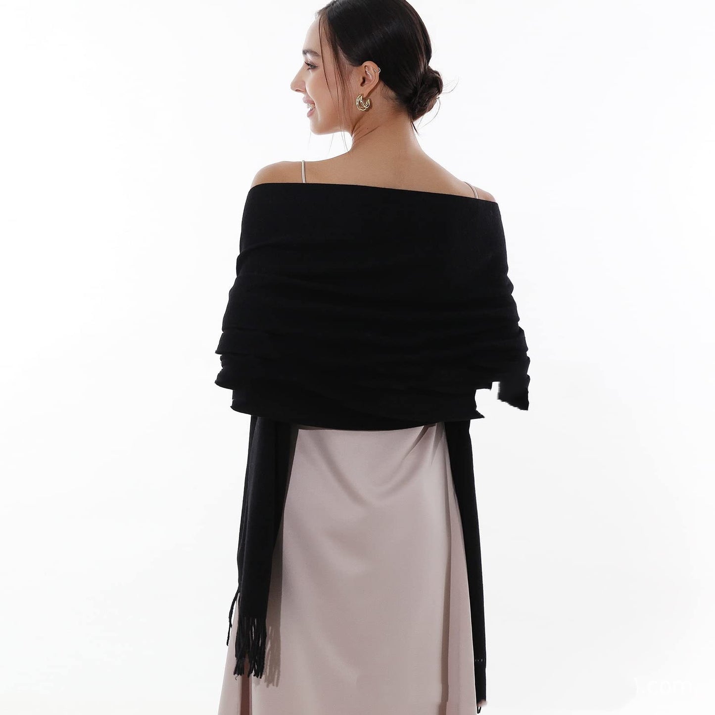 Women's Cashmere-like Scarf Solid Color Tassel Simple All-match Wrap