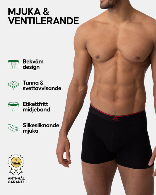 DANISH ENDURANCE 6 Pack Bambukalsonger, Mjuka Premiumkalsonger som Andas, för Män