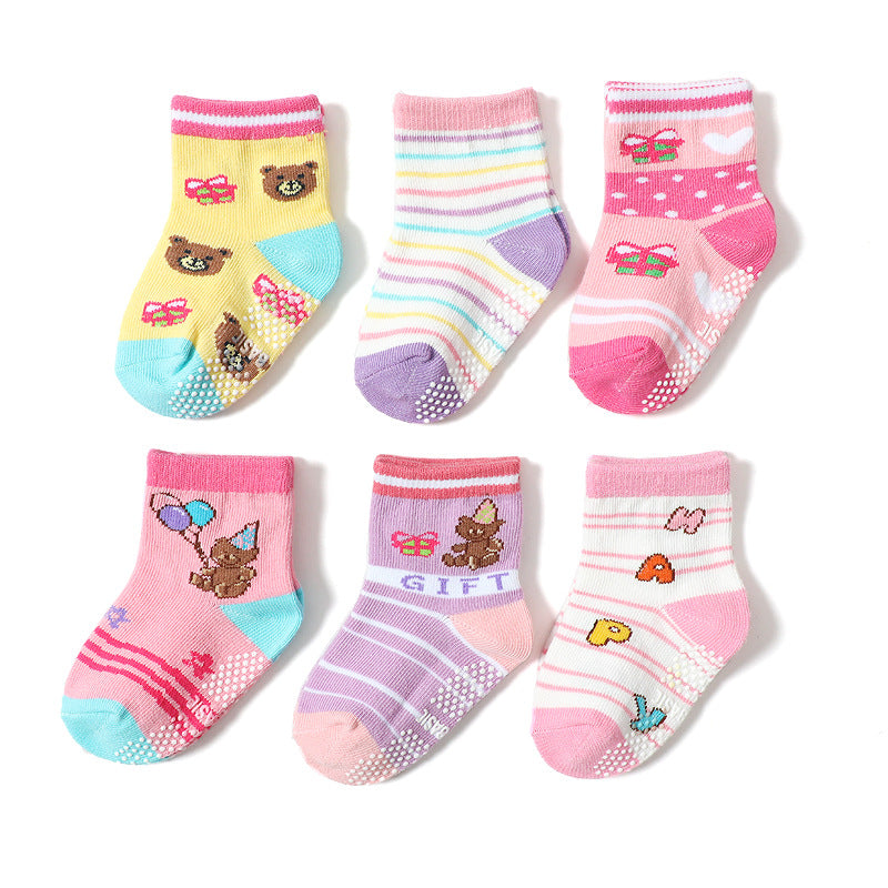 Cartoon Children's Socks Non-slip Dispensing Floor Indoor