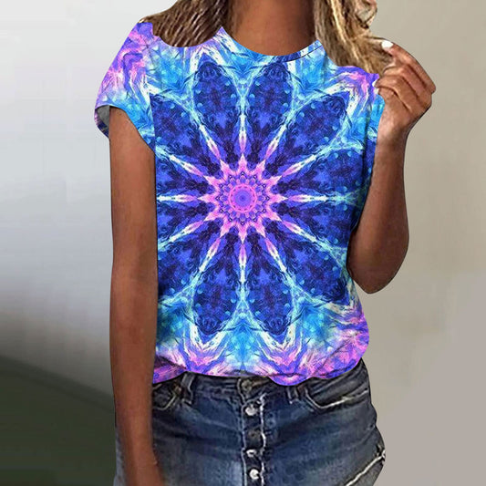 Digital Printing Butterfly Short Sleeve
