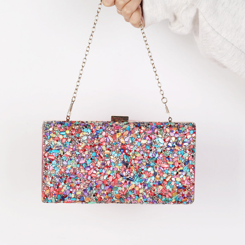 Women's Diamonds Bag High Sense Banquet Dress Garment Bag