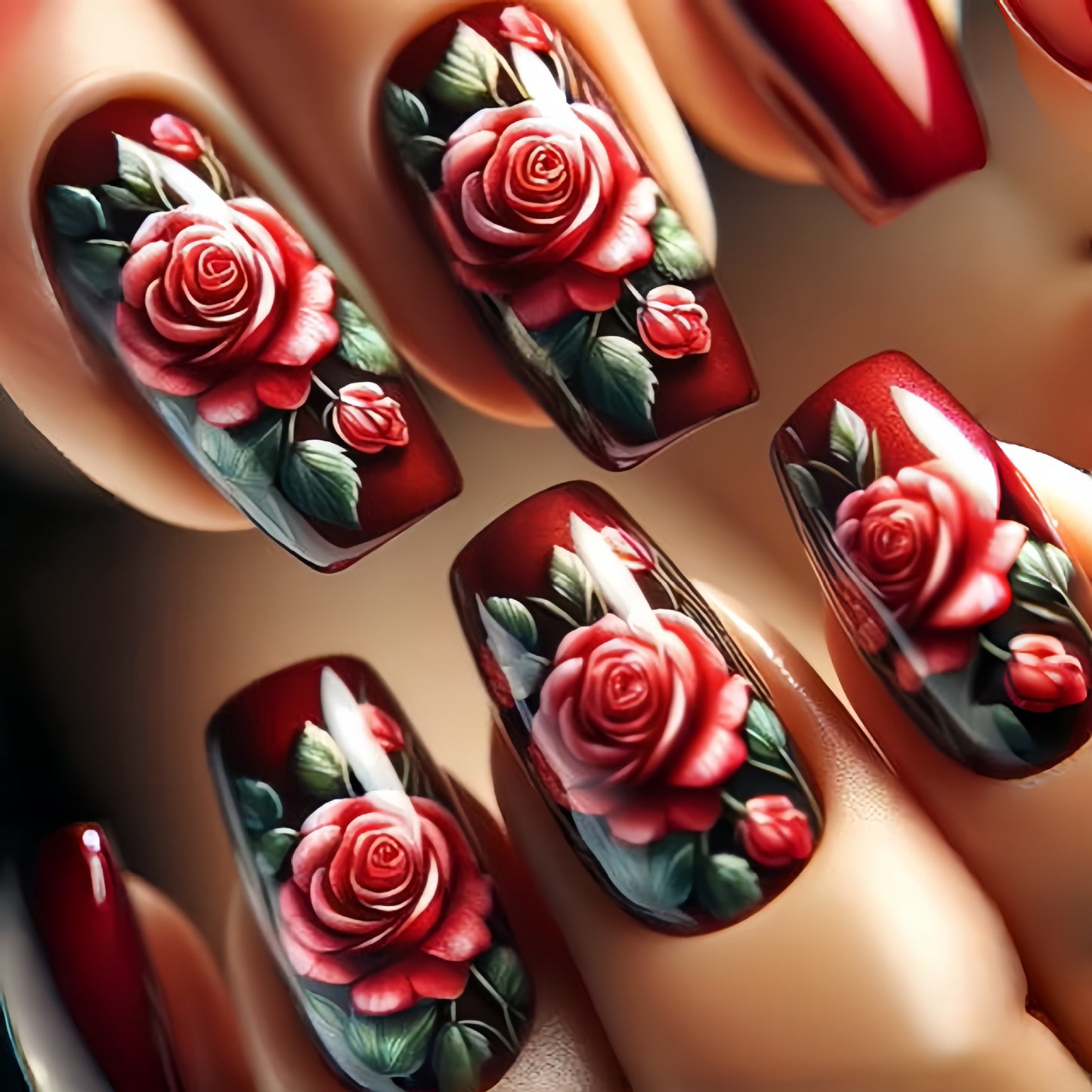 Detachable 24 Pieces Fake Nail Patch