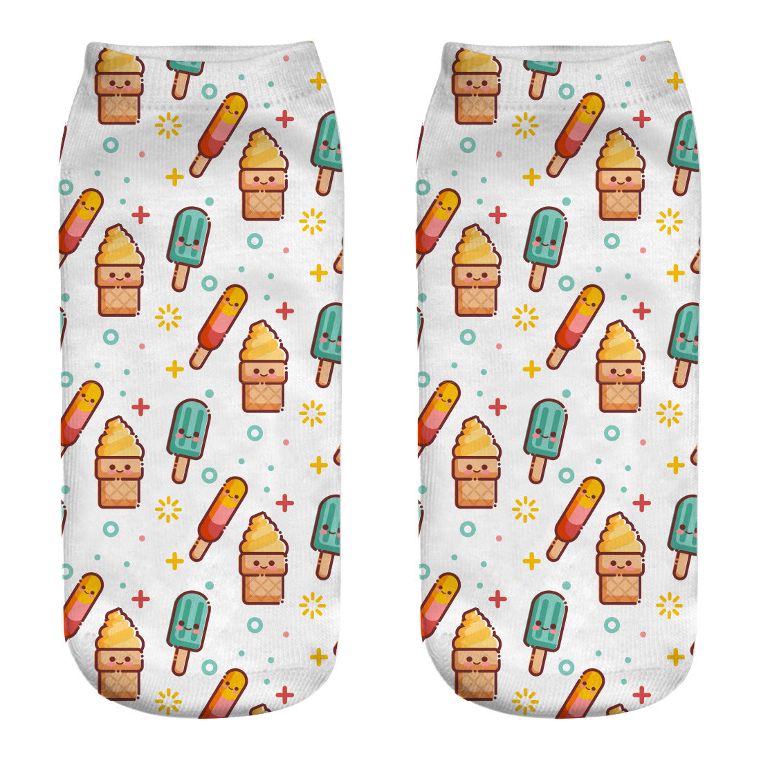 Hamburger fries series 3D printing socks